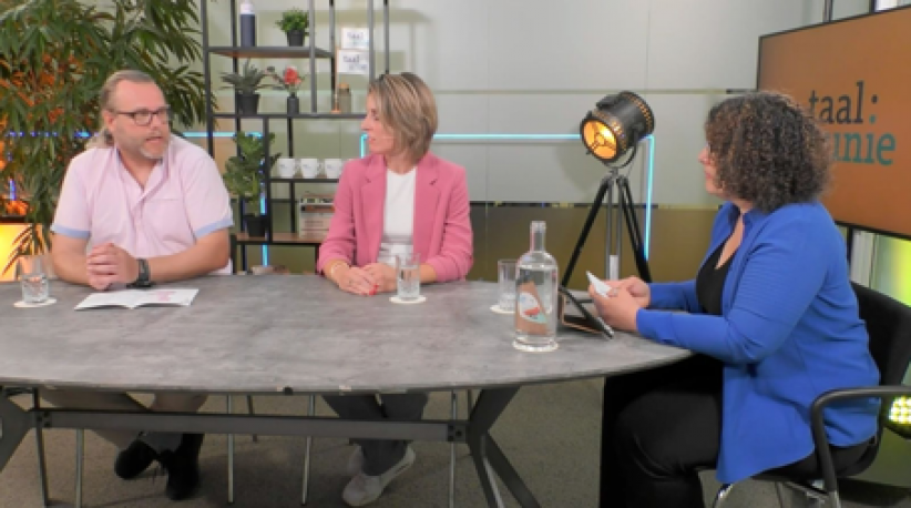 v.l.n.r.:  Remco Faasen, Suzan van den Hoogen en presentator Farida Barki