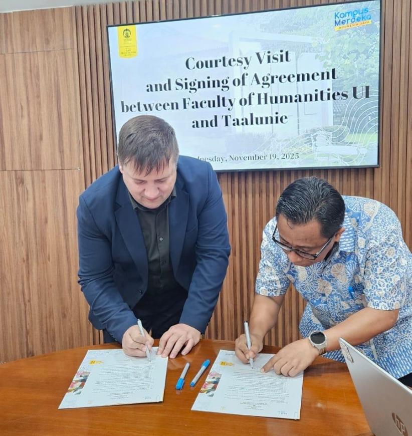 De ondertekening van een nieuwe intentieverklaring tussen de Taalunie en de Universitas Indonesia